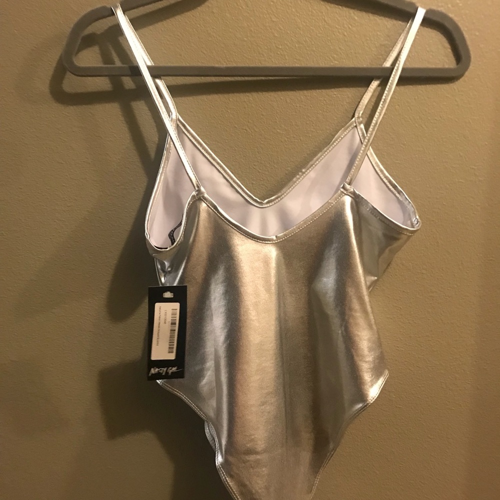 Silver Nasty Gal body suit
